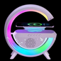 G Shape Bluetooth Speaker Wireless Charger FM Radio Stereo Surround Music Box - White