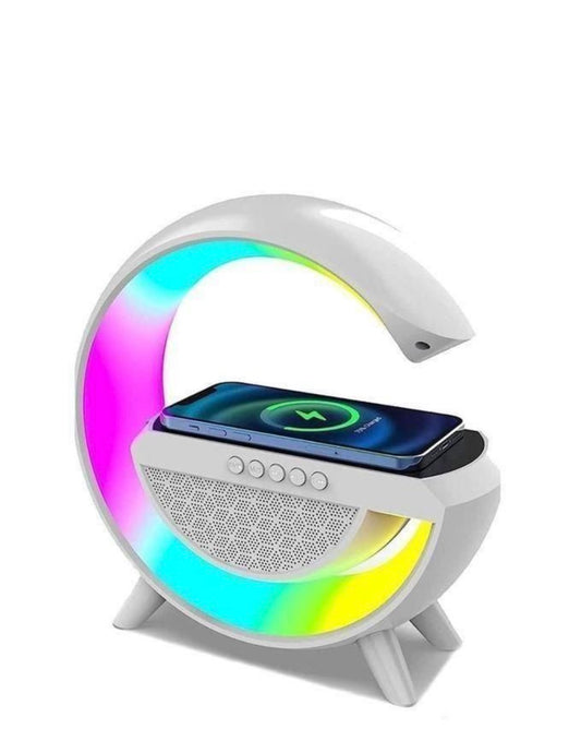 G Shape Bluetooth Speaker Wireless Charger FM
Radio Stereo Surround Music Box - White