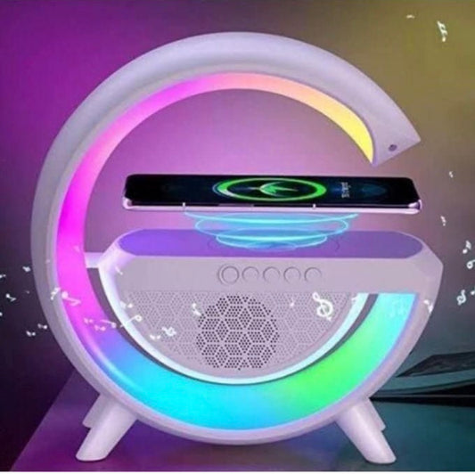 G Shape Bluetooth Speaker Wireless Charger FM
Radio Stereo Surround Music Box - White